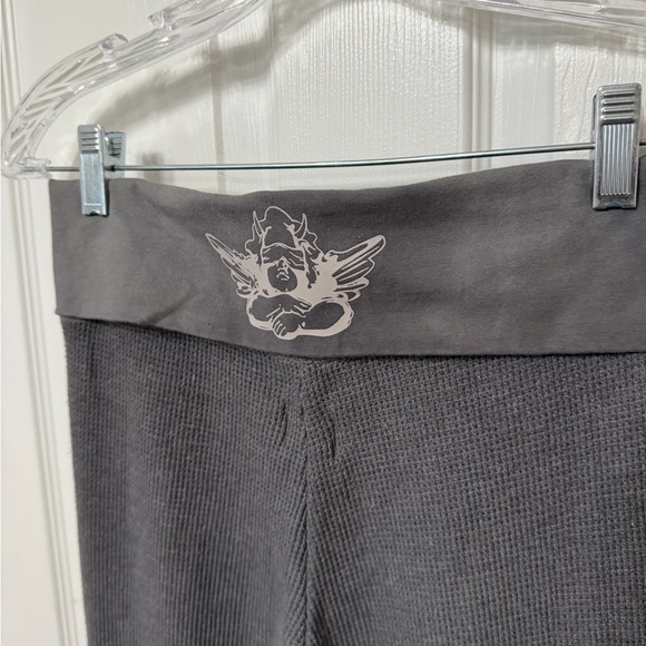 Boys Lie Silver Lining Thermal fold over legging Pants ★ Gray Dip Dye large - Picture 6 of 7